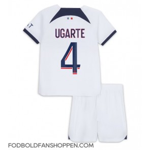 Paris Saint-Germain Manuel Ugarte #4 Udebanetrøje Børn 2023-24 Kortærmet (+ Korte bukser)